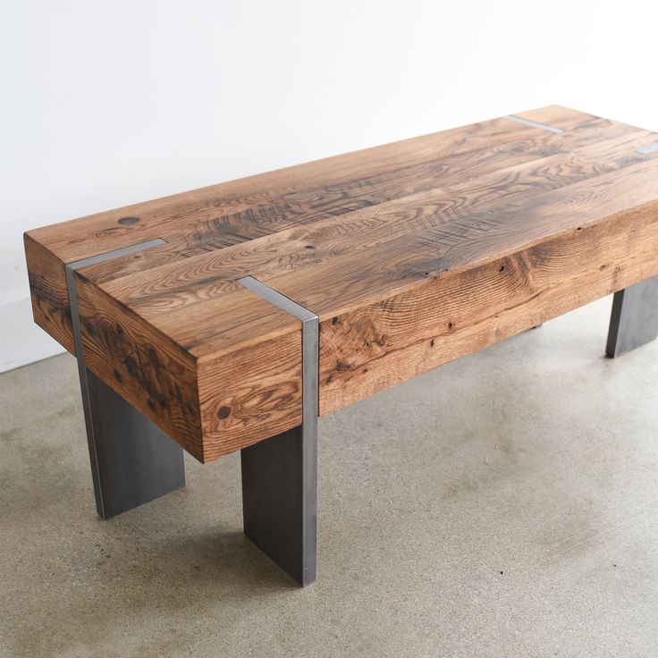 Modern Coffee Table / Reclaimed Wood Rectangle Cocktail With Regard To Smoked Barnwood Cocktail Tables (View 7 of 15)