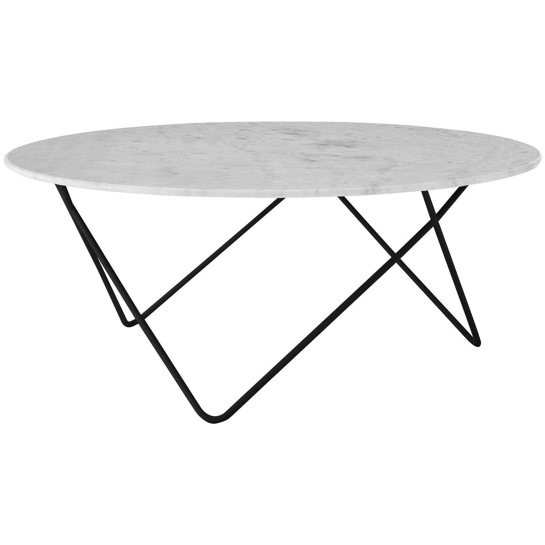 Modern Home – Rolo Round Coffee Table White Marble Black Inside Marble And White Coffee Tables (View 13 of 15)