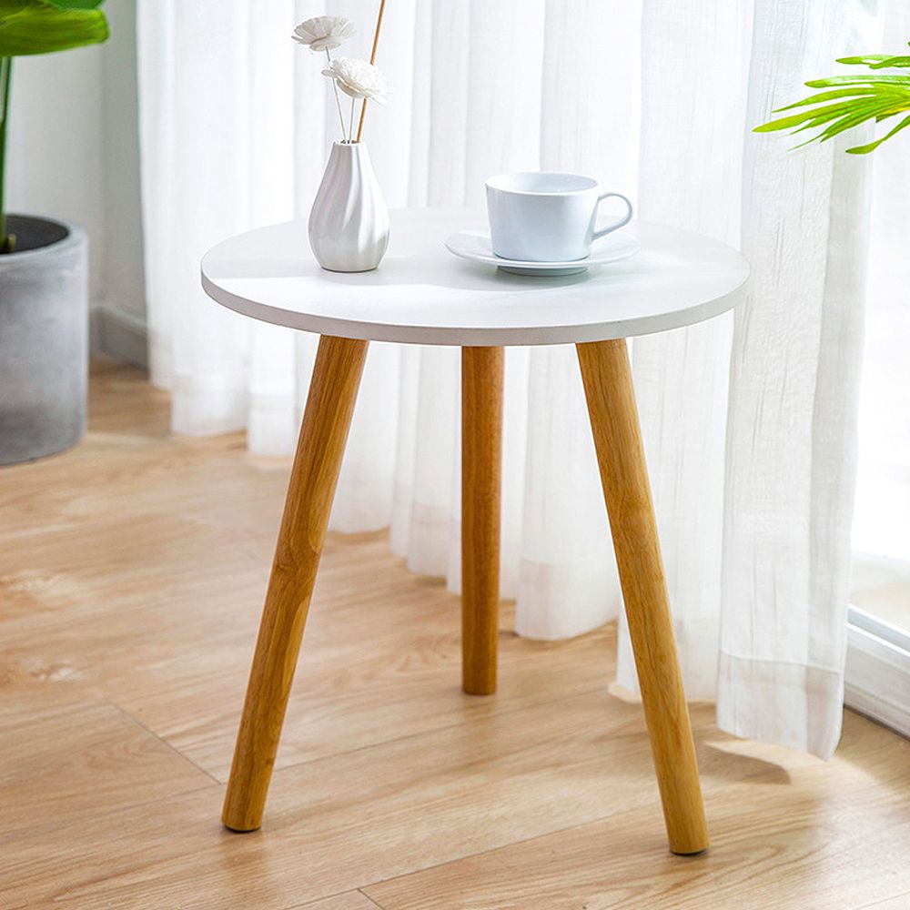 Modern Round Coffee Tea Table White Storage Retro Mdf Side In Coffee Tables With Tripod Legs (View 1 of 15)