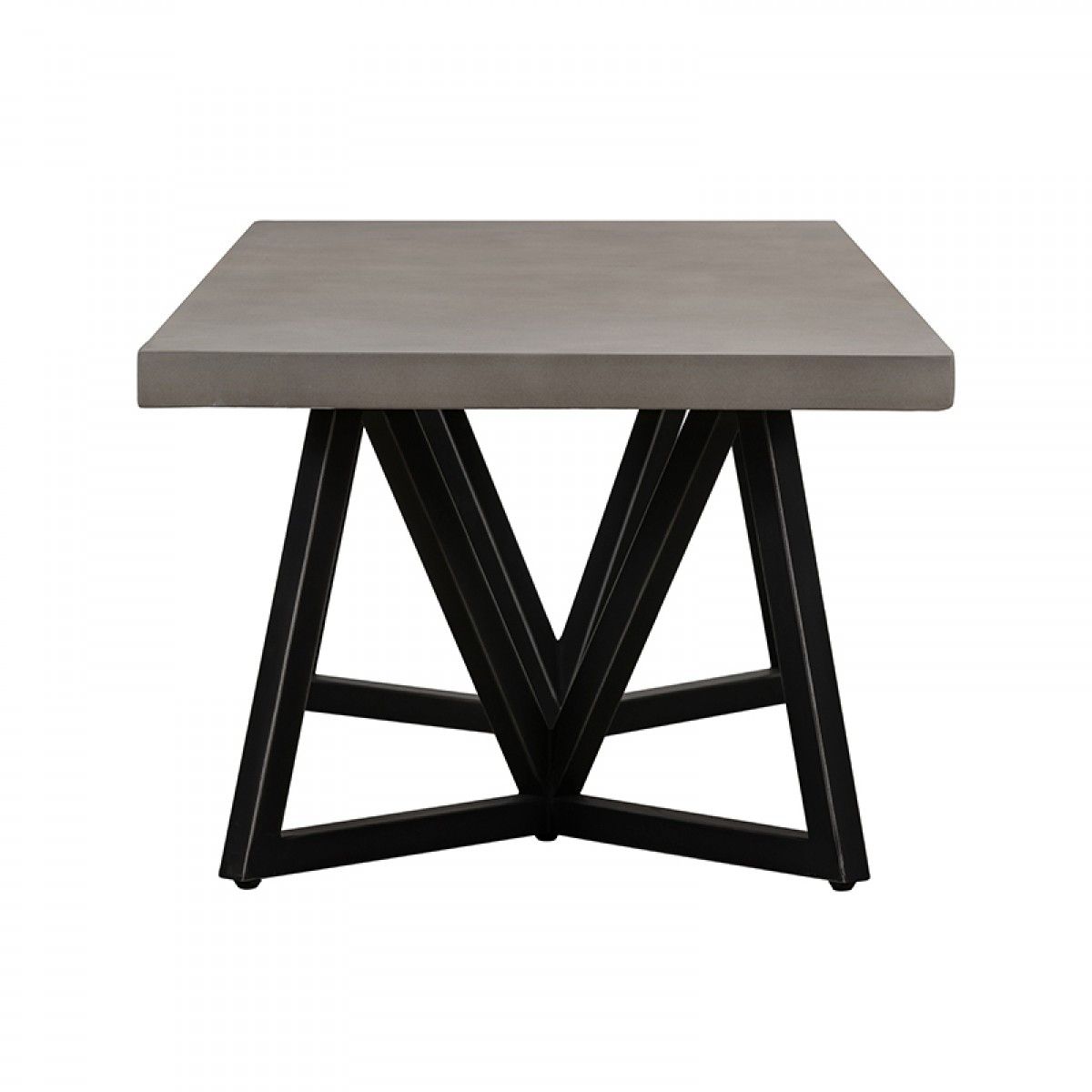 Modrest Richmond Modern Concrete & Black Metal Coffee In Modern Concrete Coffee Tables (View 2 of 15)