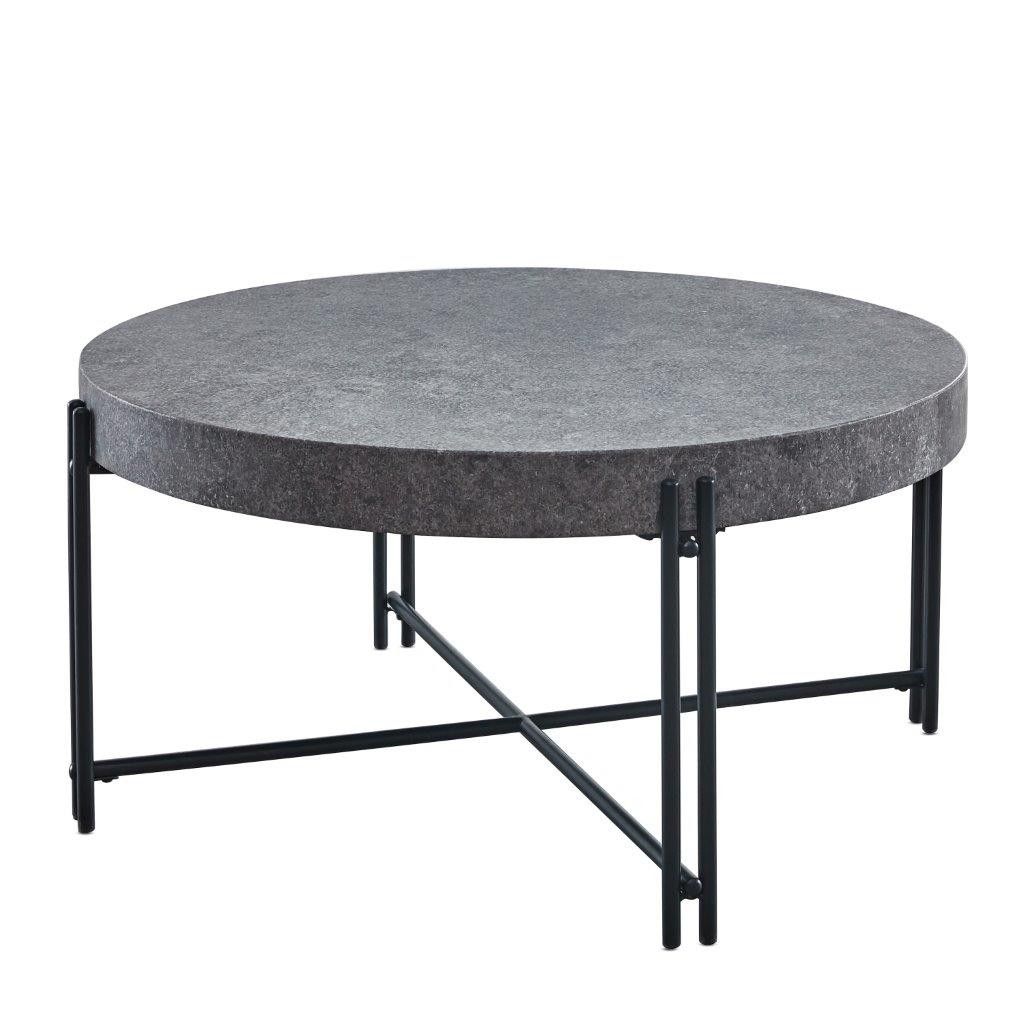 Morgan Mottled Grey And Black Round Cocktail Table With Gray And Gold Coffee Tables (View 8 of 15)