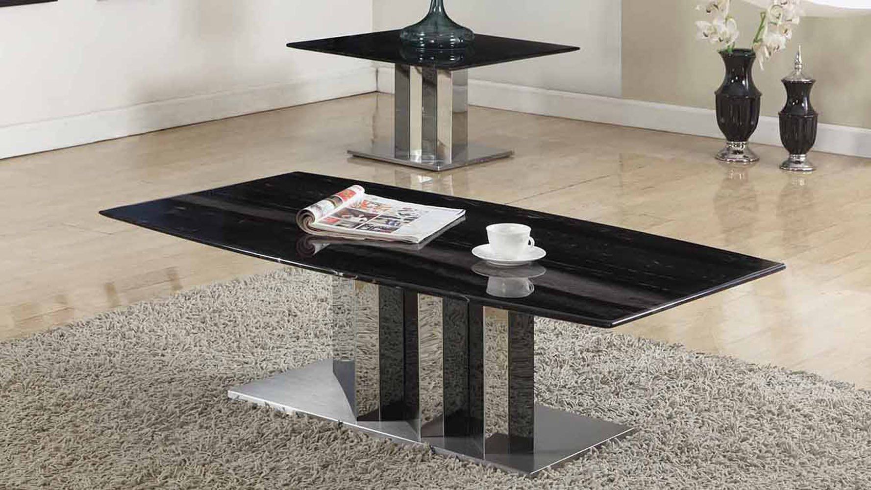Nero 51" Coffee Table For Marble And White Coffee Tables (View 11 of 15)