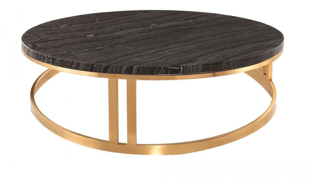 Nicola Coffee Table In Black Stone Top And Brushed Gold Base Within Square Black And Brushed Gold Coffee Tables (View 2 of 15)
