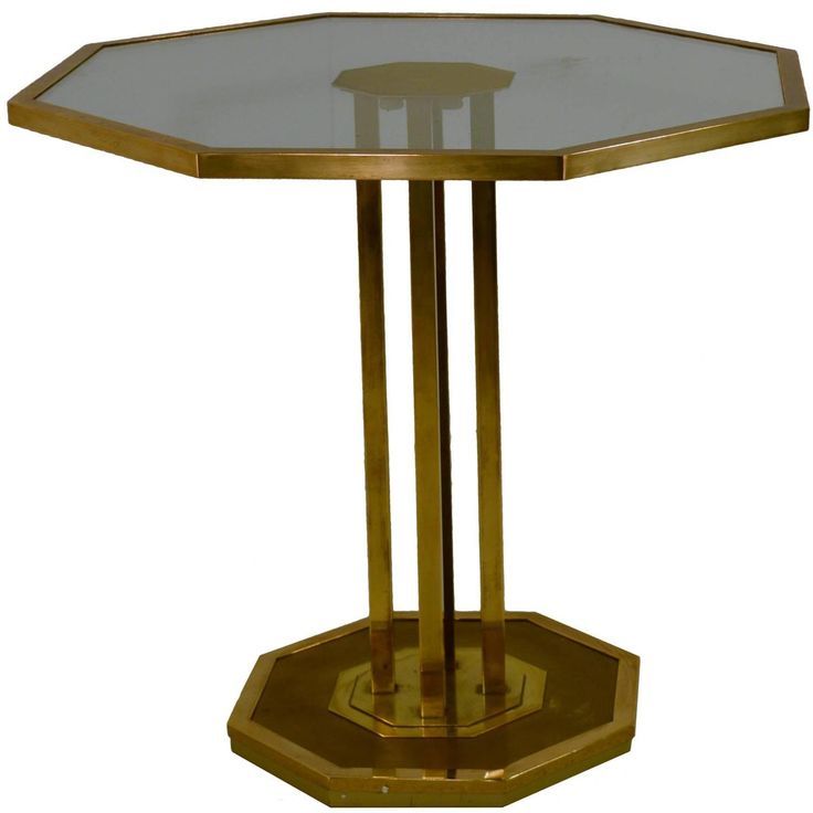 Octagonal Brass Cocktail Table, 1970s | 1stdibs With Regard To Antique Cocktail Tables (View 3 of 15)