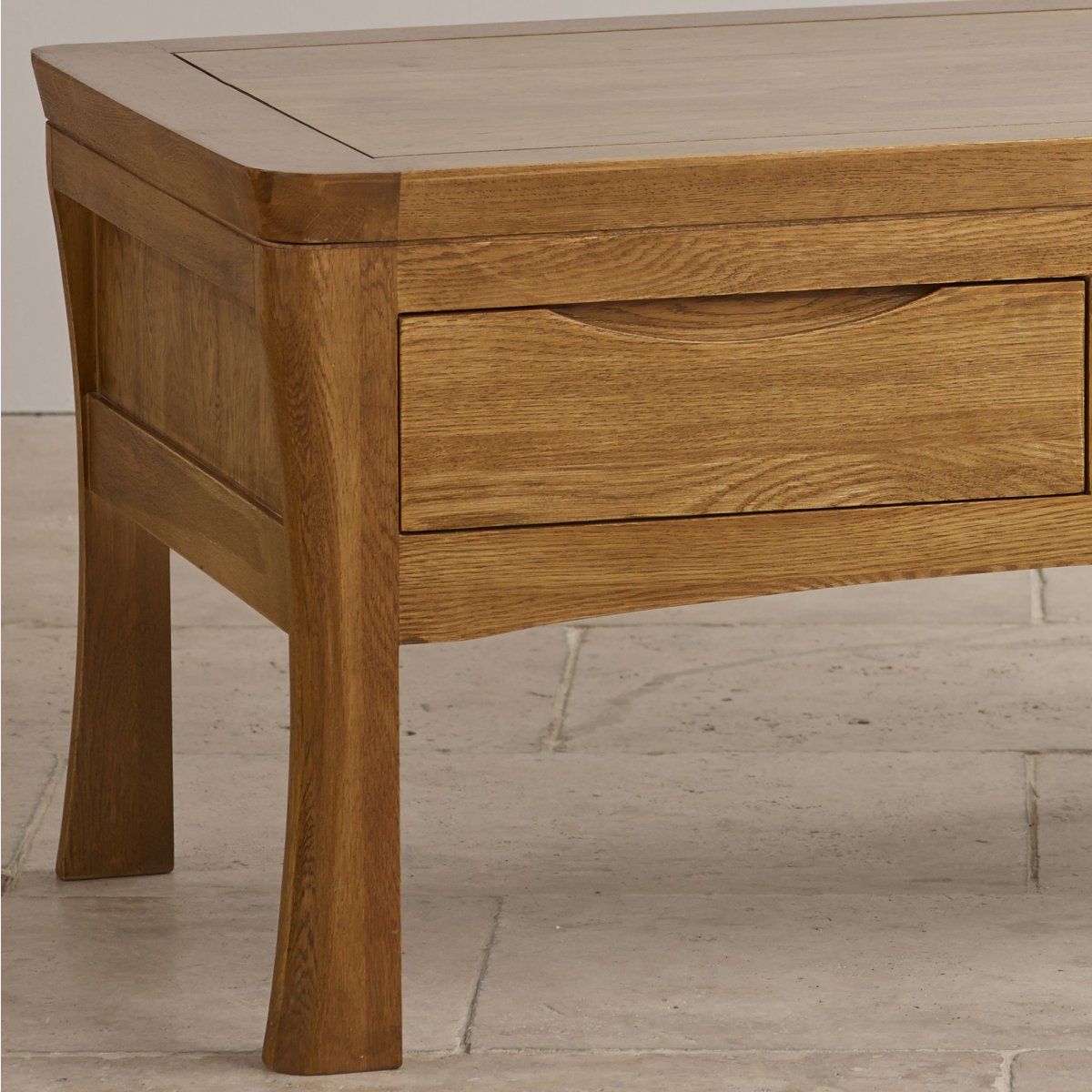 Orrick 4 Drawer Coffee Table In Rustic Oak | Oak Furniture Throughout Rustic Oak And Black Coffee Tables (View 12 of 15)