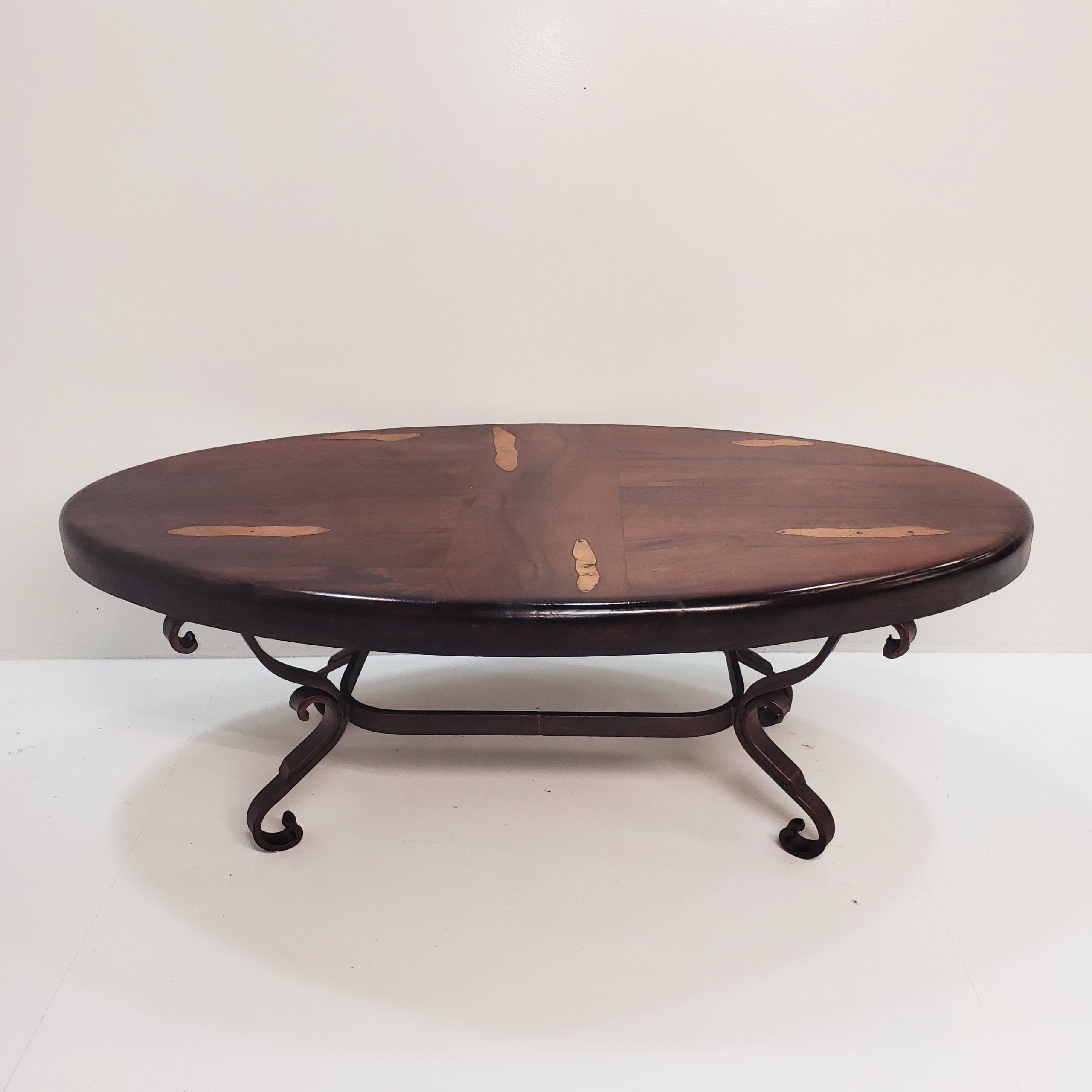 Oval Wrought Iron Coffee Table – B T Small Coffee Table Inside Oval Aged Black Iron Coffee Tables (View 5 of 15)