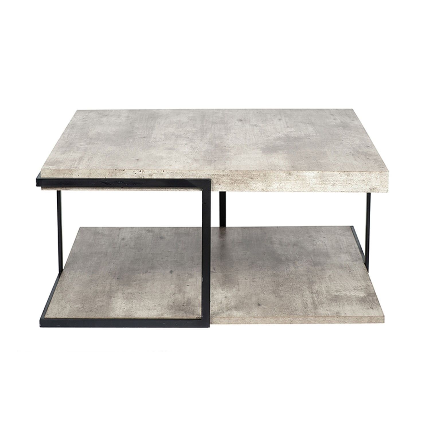 Pacific Concrete Effect Coffee Table, Grey | Leekes Intended For Gray And Black Coffee Tables (Photo 15 of 15)