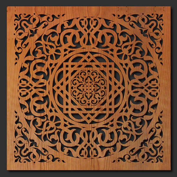 Persian Ornament Wood Wall Art — Lightwave Laser With Waves Wood Wall Art (View 14 of 15)