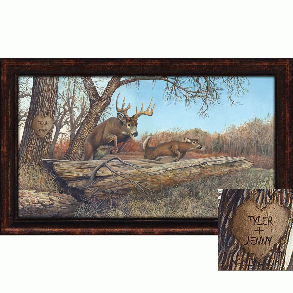 Personalized Whitetail Deer Framed Print – Small Throughout Children Framed Art Prints (View 11 of 15)