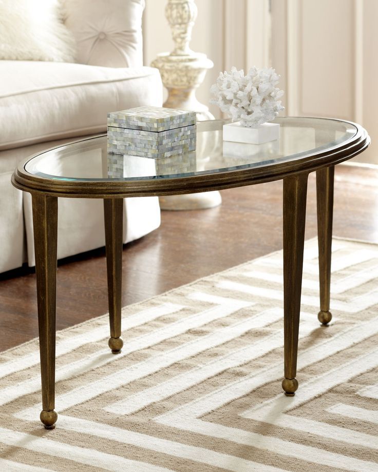 Pin On For The Home Intended For Glass And Gold Oval Coffee Tables (View 12 of 15)