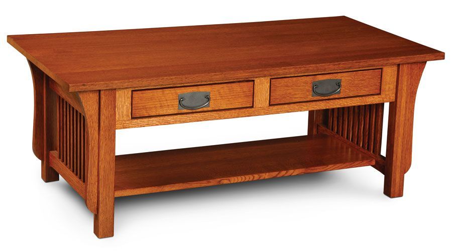 Prairie Mission 2 Drawer Coffee Table Handcrafted Within 2 Drawer Coffee Tables (View 11 of 15)