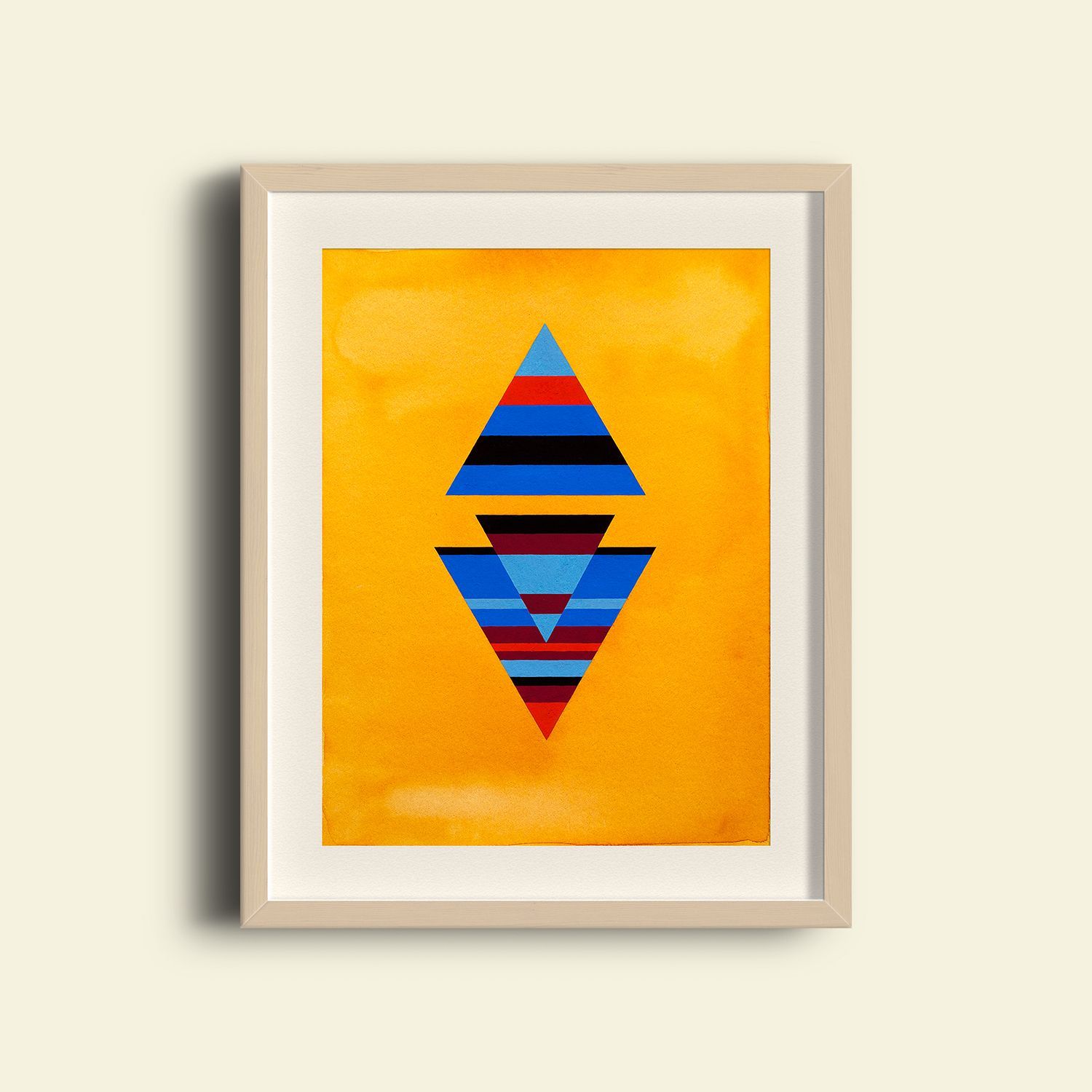 Pyramid Reflections Ii | Original Painting Design, Framed Within Pyrimids Wall Art (Photo 13 of 15)