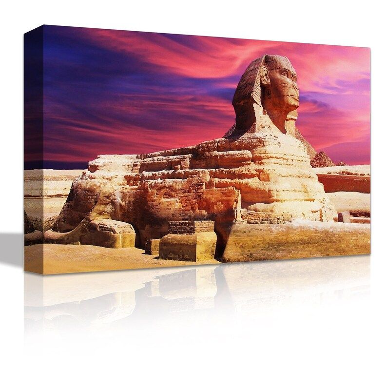 Pyramids Sphinx Egypt Canvas Print Ready To Hang Wall Art With Regard To Pyrimids Wall Art (View 8 of 15)