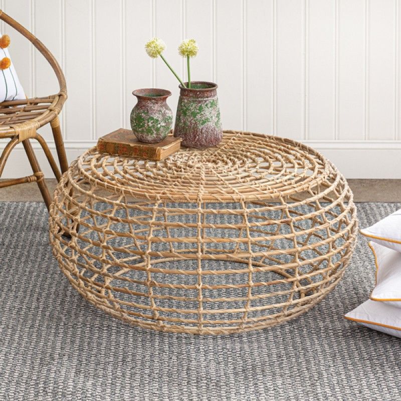 Rattan Round Coffee Table | Country Vintage Home Within Wicker Coffee Tables (View 15 of 15)