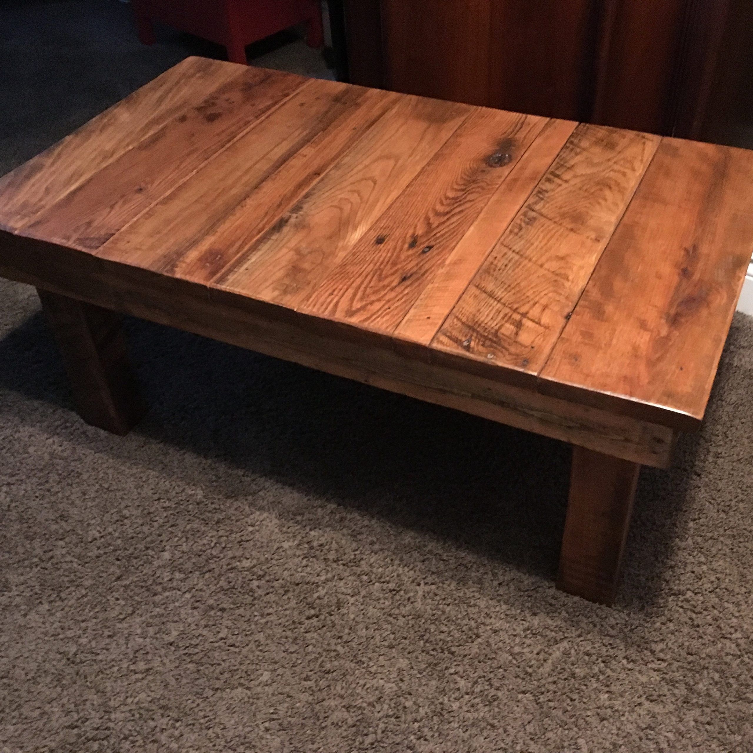 Reclaimed Wood Rustic Coffee Table Inside Barnwood Coffee Tables (View 7 of 15)