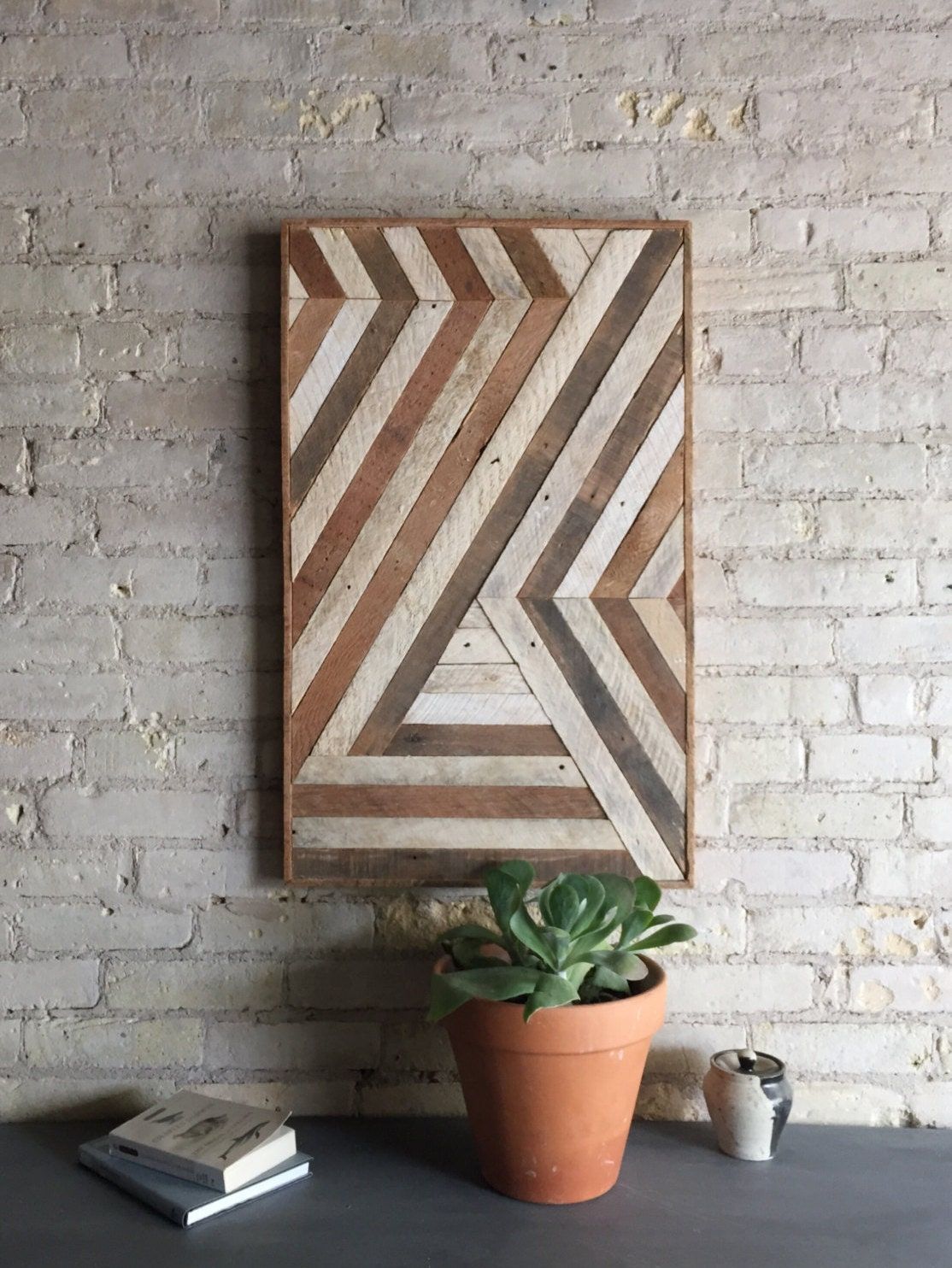 Reclaimed Wood Wall Art, Wall Decor, Abstract Chevron In Nature Wood Wall Art (Photo 4 of 15)