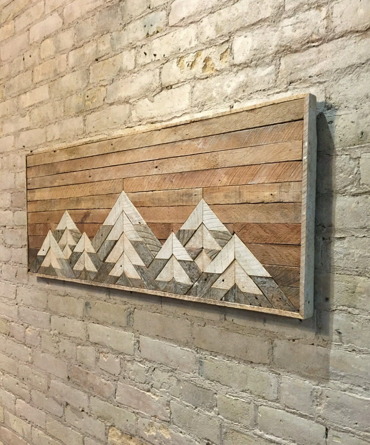 Reclaimed Wood Wall Art, Wall Decor Or Twin Headboard With Regard To Minimalist Wood Wall Art (View 1 of 15)
