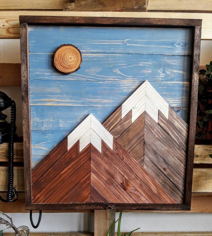 Reclaimed Wood Wall Art. Wood Mountain (View 13 of 15)