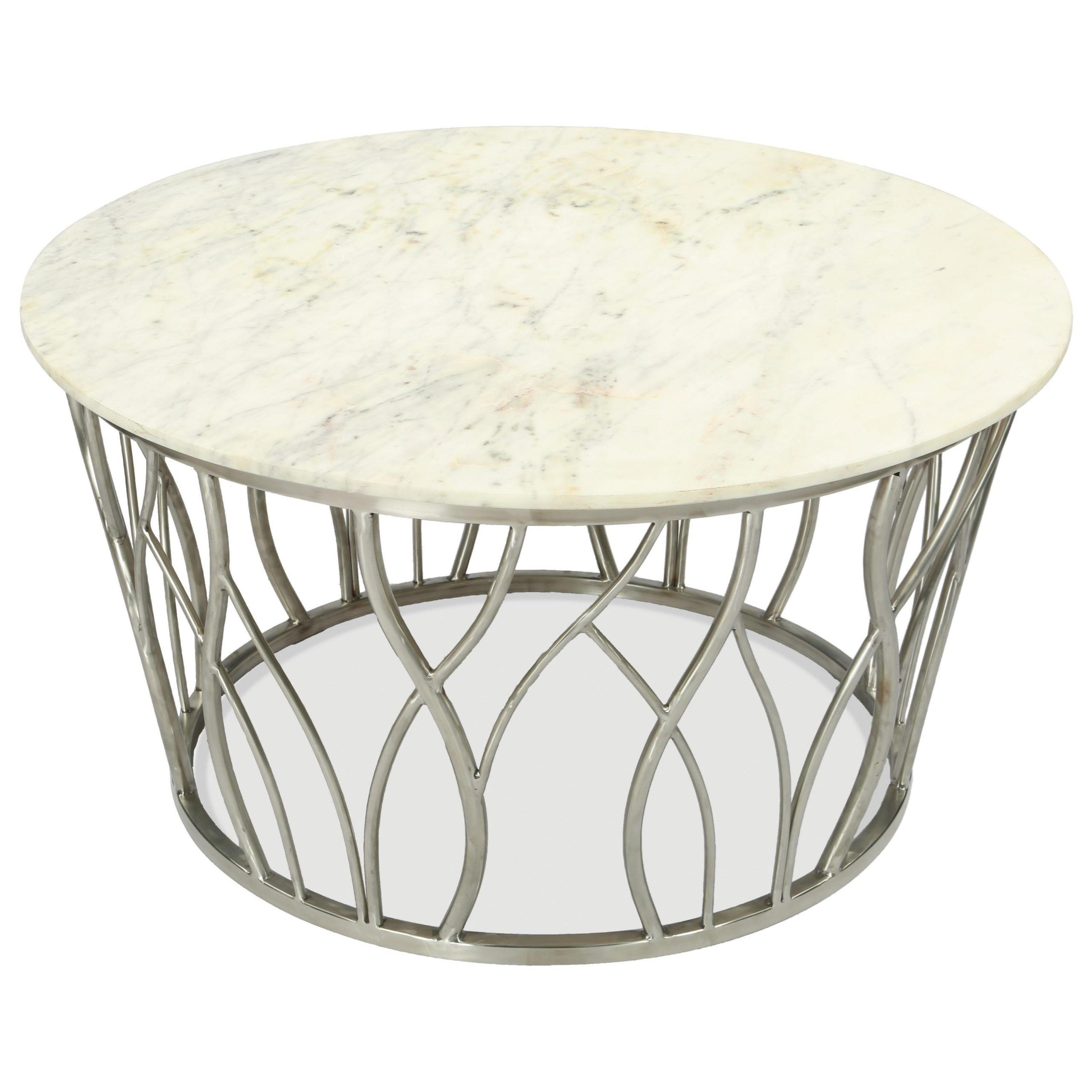 Riverside Furniture Ulysses 53702 Transitional Round Throughout Marble Top Coffee Tables (View 12 of 15)