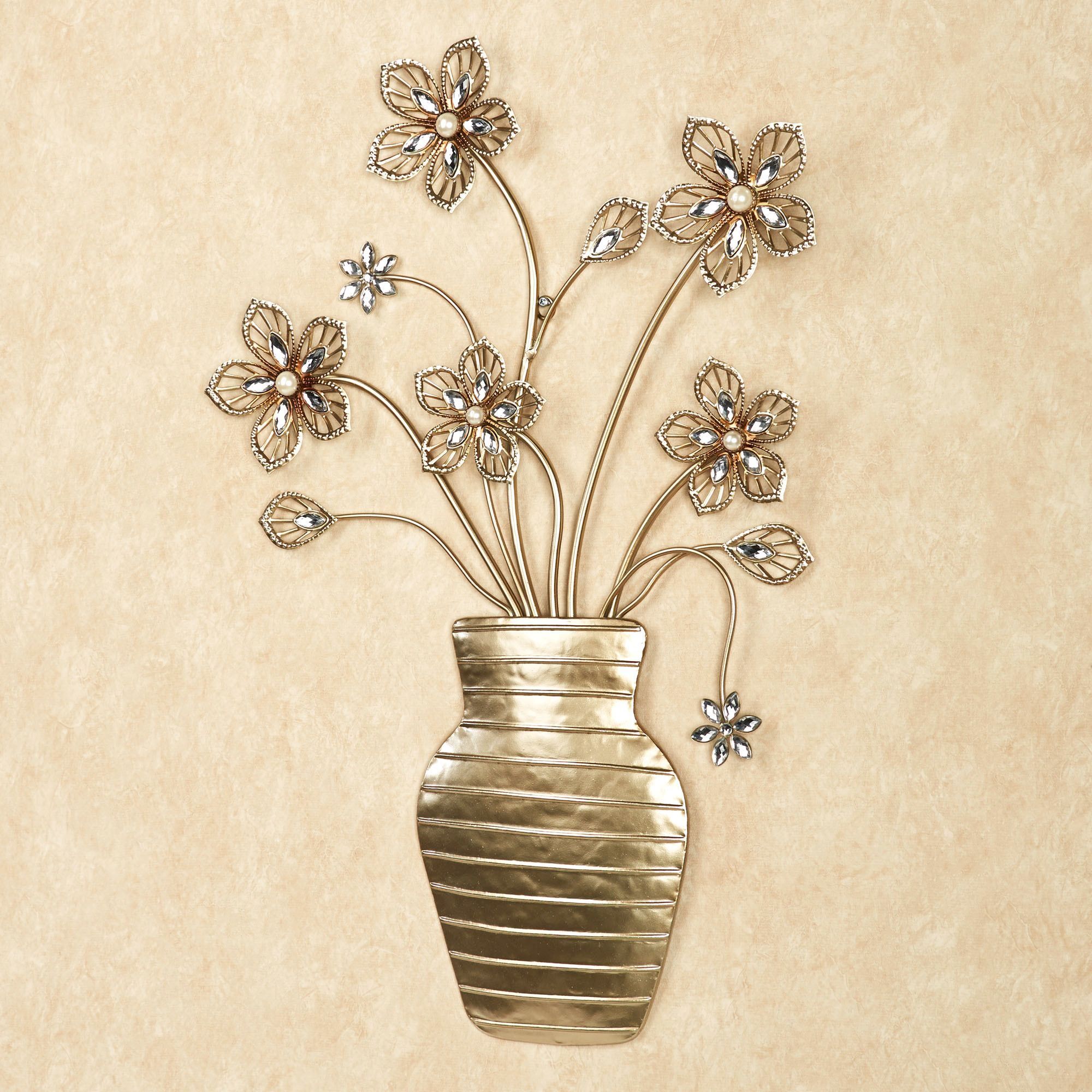 Rosianna Floral Vase Metal Wall Art Intended For Flowers Wall Art (View 10 of 15)