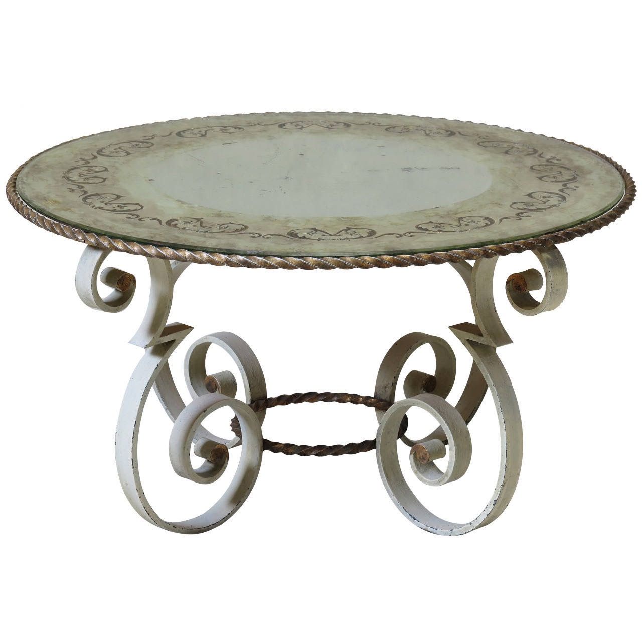 Round Wrought Iron Coffee Table • Display Cabinet Regarding Round Iron Coffee Tables (View 5 of 15)