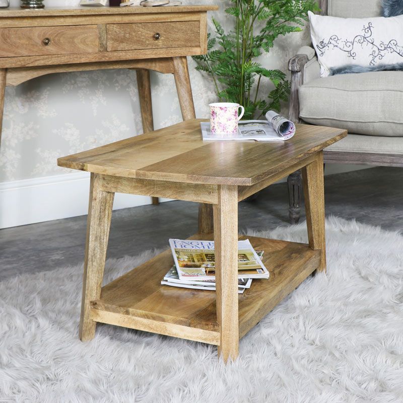 Rustic Natural Wood Coffee Table – Oslo Range – Melody Maison® Within Rustic Espresso Wood Coffee Tables (View 7 of 15)