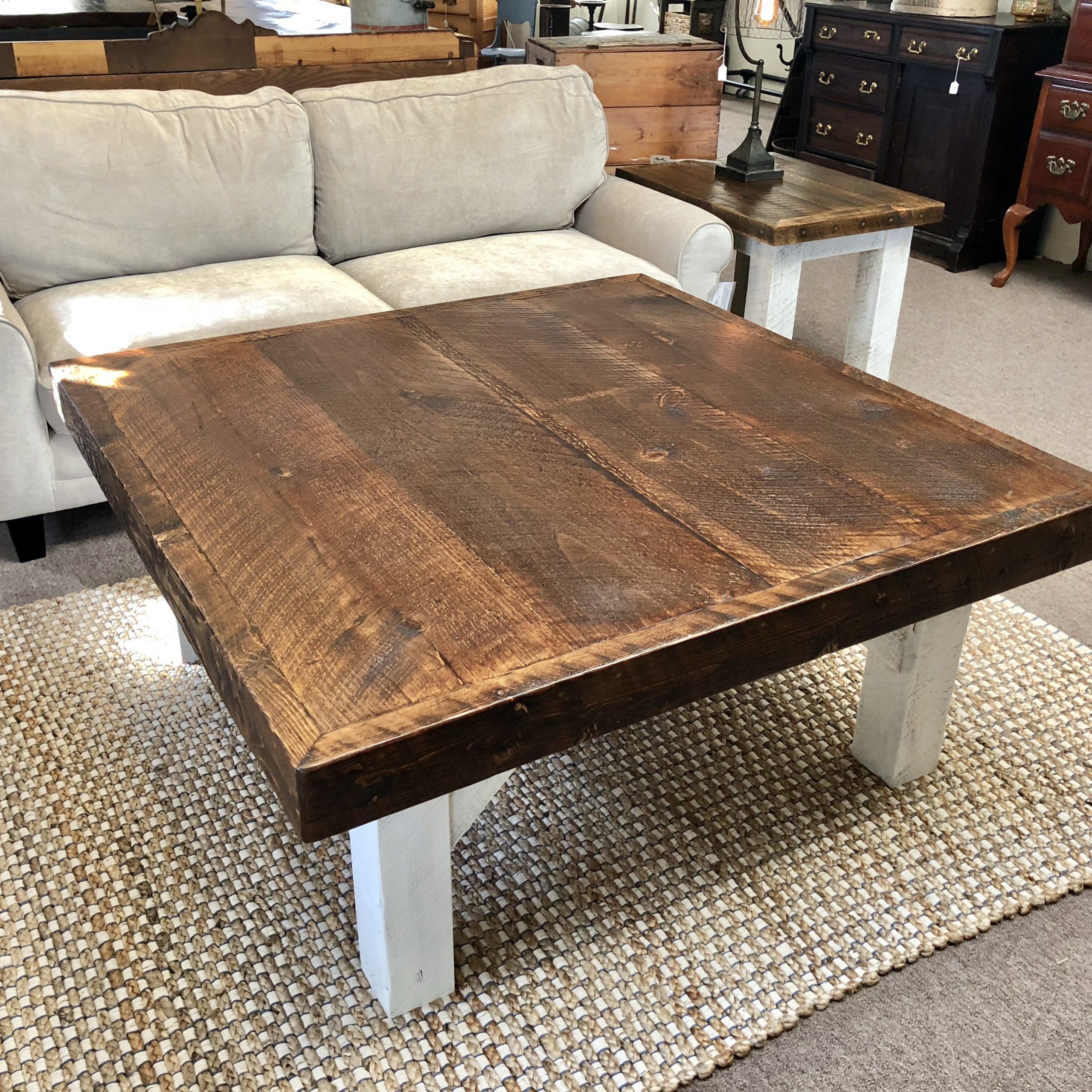 Rustic Square Coffee Table – Chic & Antique With Regard To 1 Shelf Square Coffee Tables (Photo 1 of 15)