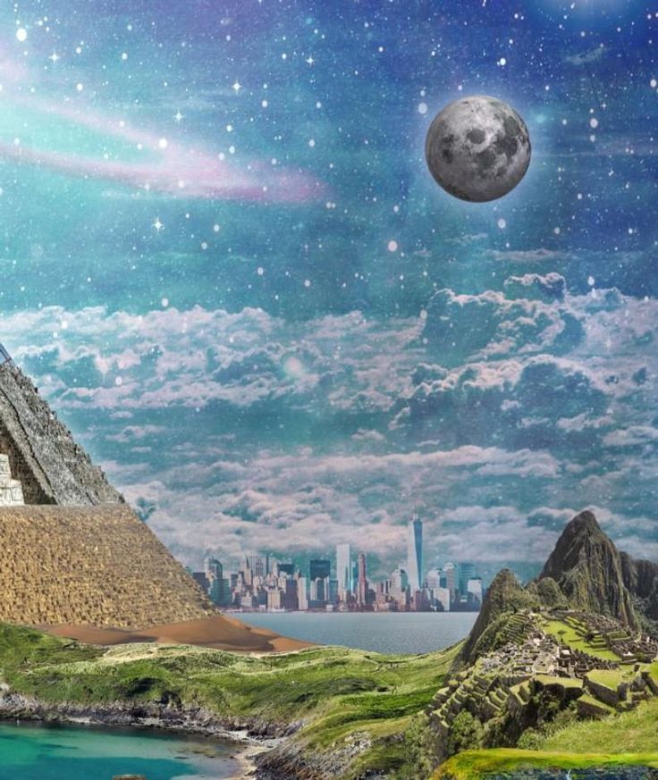 Sacred Pyramid Tapestry Alien Scene Wall Hanging Surreal Within Pyrimids Wall Art (View 12 of 15)