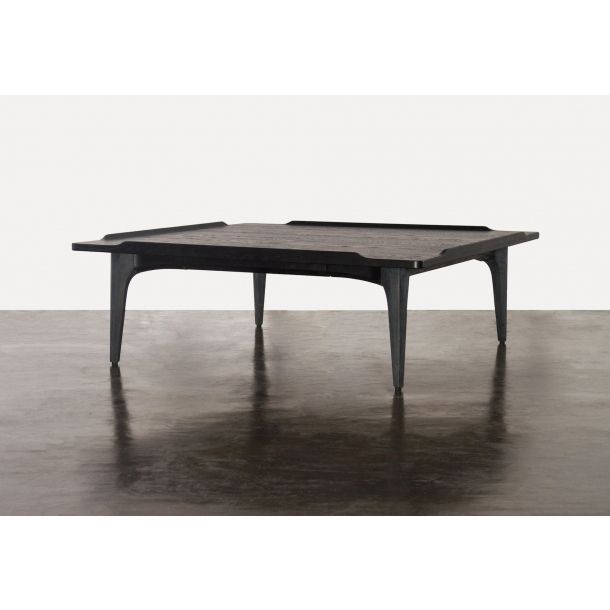 Salk Coffee Table In Black Wood Top And Matte Black Legs Inside Matte Black Coffee Tables (View 12 of 15)