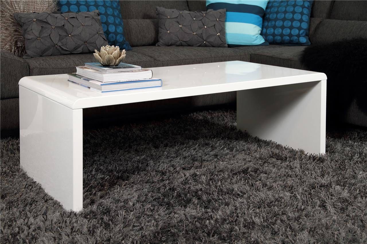 Sasha White High Gloss Coffee Table | Coffee Tables | Fads Intended For White Gloss And Maple Cream Coffee Tables (View 3 of 15)