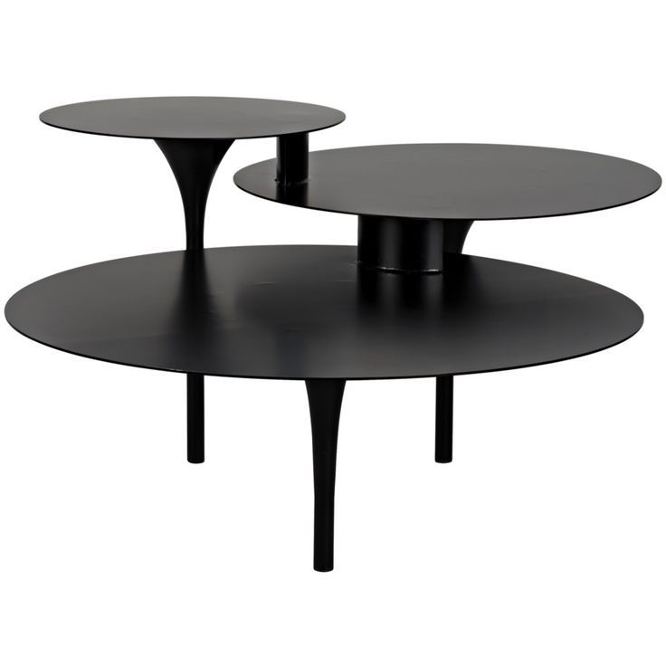 Shelter Coffee Table, Black Steel – Cocktail Tables Intended For Black Metal Cocktail Tables (View 6 of 15)