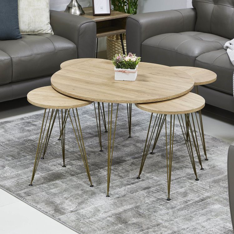 Shop Graham 5 Piece Coffee And Nest Of Tables Set Online Intended For 5 Piece Coffee Tables (View 3 of 15)