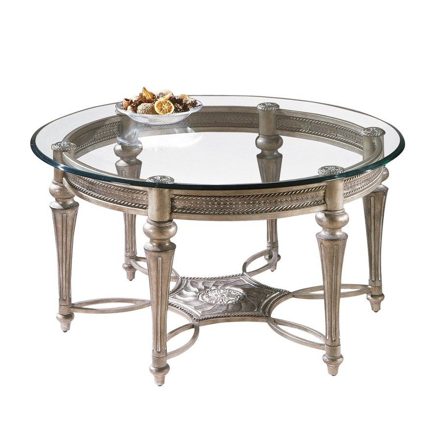 Shop Magnussen Home Galloway Subtle Gold Round Coffee Inside Gold Coffee Tables (View 11 of 15)