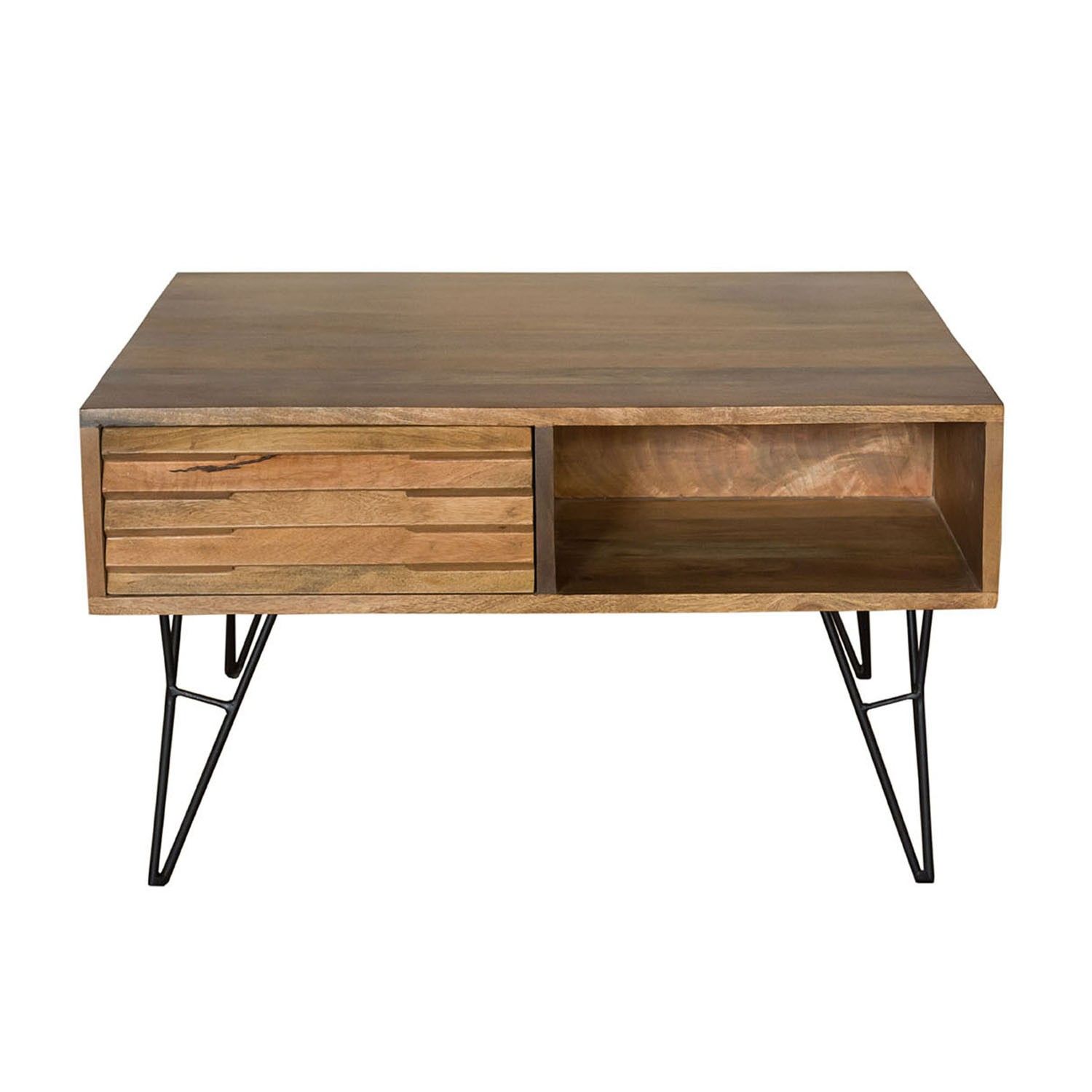 Shutter Coffee Table/iron & Mango Wood/natural Finish/32 Inside Natural Mango Wood Coffee Tables (View 13 of 15)
