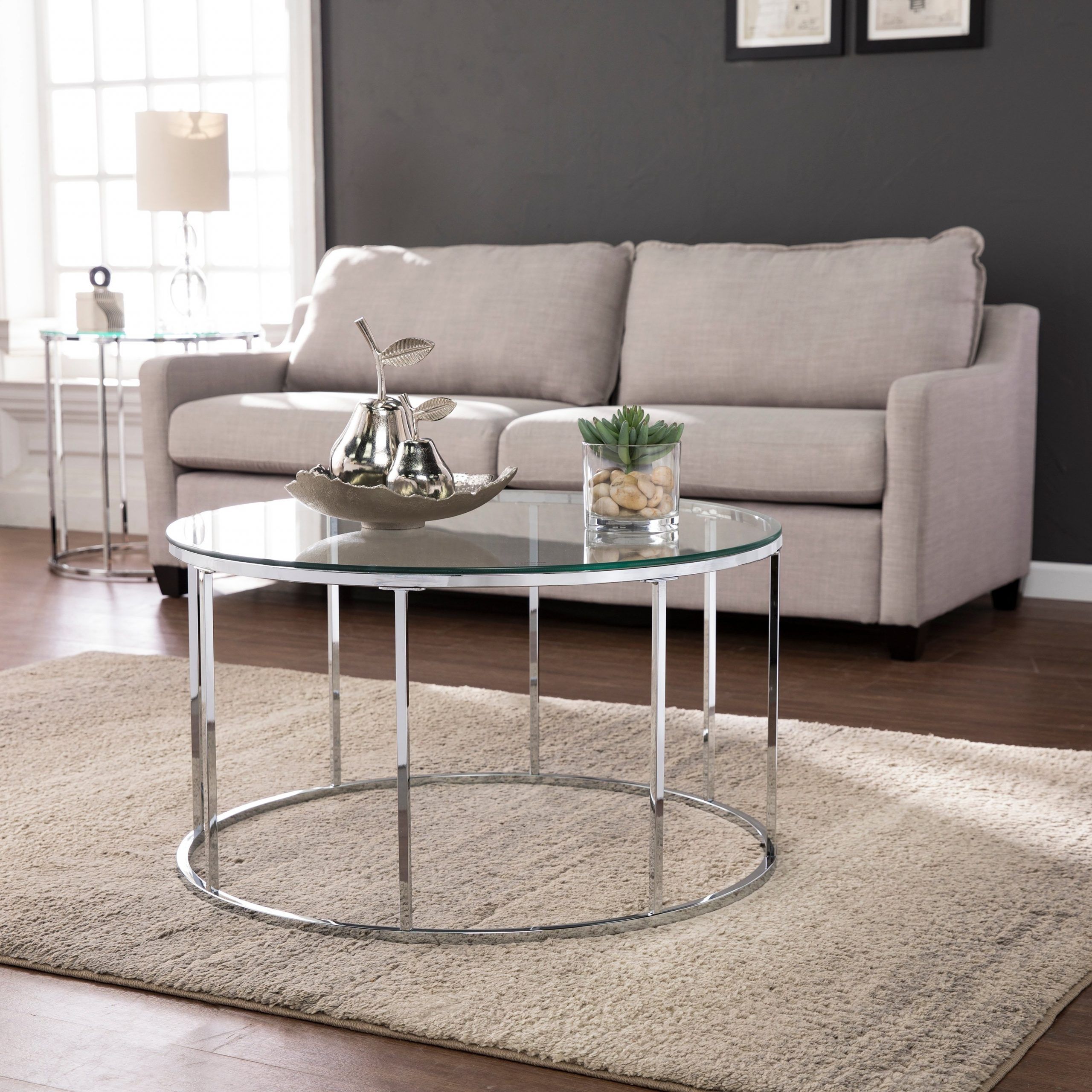 Silver Orchid Olivia Chrome Round Cocktail Table In 2020 With Regard To Metallic Gold Cocktail Tables (Photo 1 of 15)
