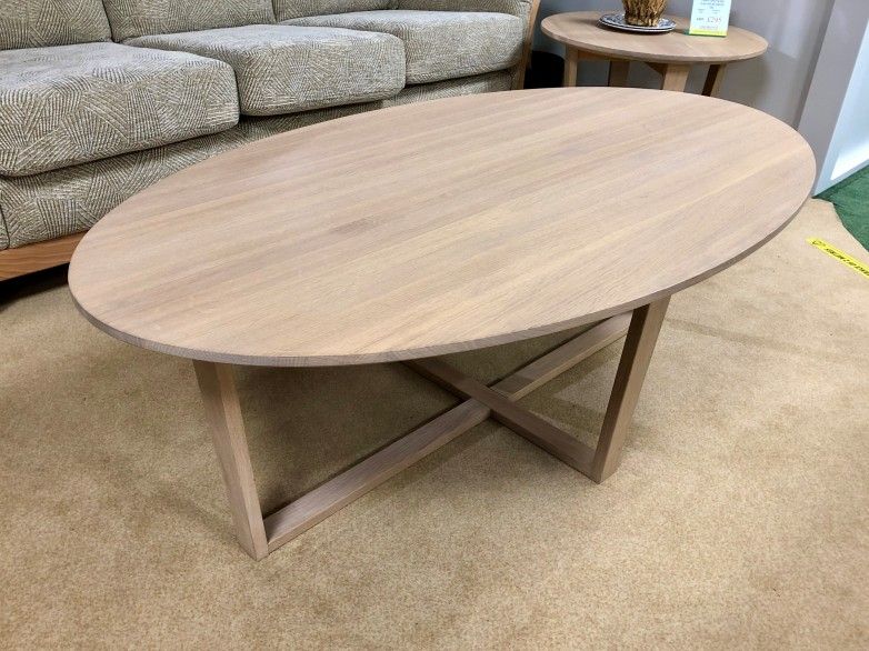 Skovby – Solid Oak Coffee Table With White Oil Finish For White Grained Wood Hexagonal Coffee Tables (View 1 of 15)