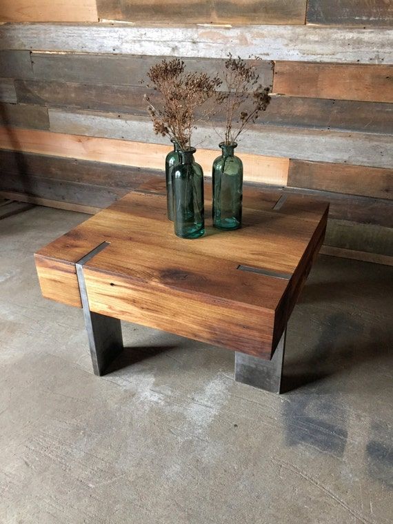 Small Modern Reclaimed Wood Coffee Table Regarding Barnwood Coffee Tables (View 14 of 15)