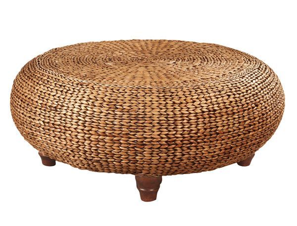 Solid Mahogany Hand Woven Wicker Seagrass Round Coffee For Natural Seagrass Coffee Tables (View 5 of 15)