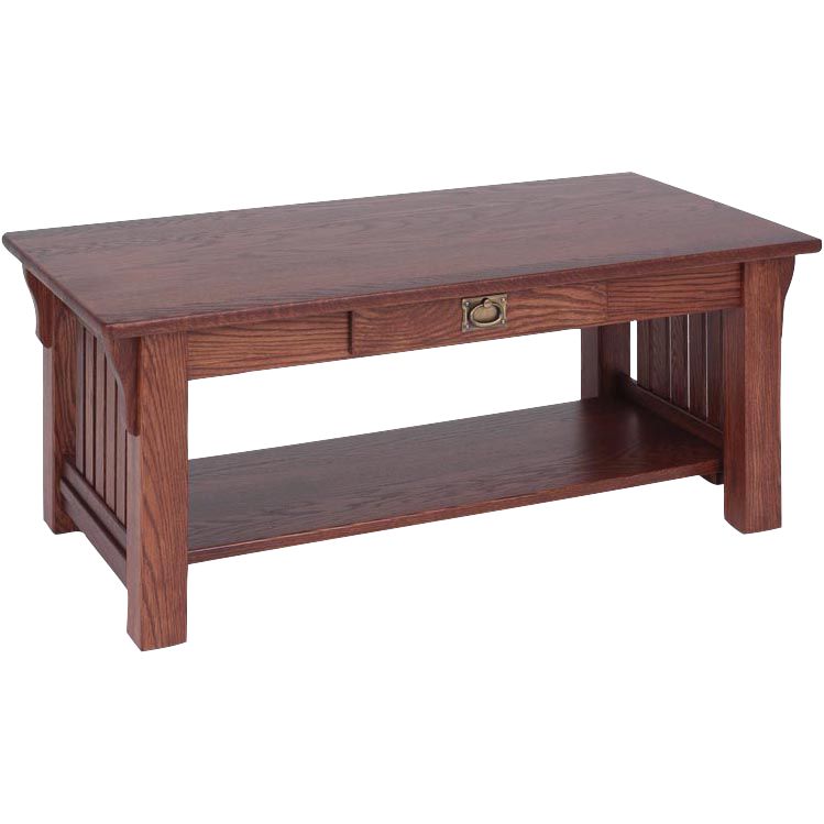 Solid Oak Authentic Mission Coffee Table – 43" – The Oak With Regard To Metal And Mission Oak Coffee Tables (View 11 of 15)