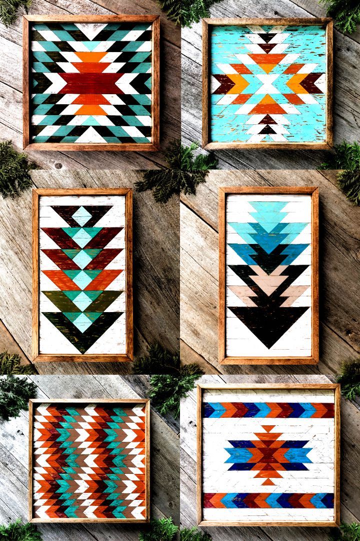 Southwestern Inspired Decorating With Geometric Wood Wall Pertaining To Geometric Wood Wall Art (Photo 10 of 15)