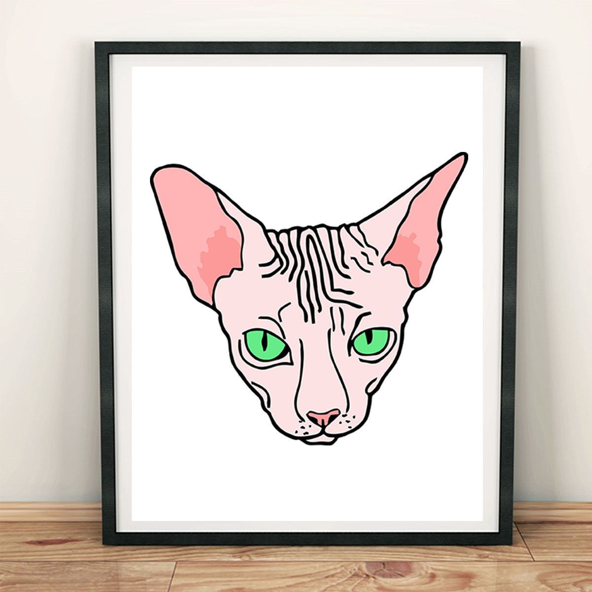 Sphinx Cat Pet Canvas Poster Print Picture Living Room In Spinx Wall Art (Photo 12 of 15)