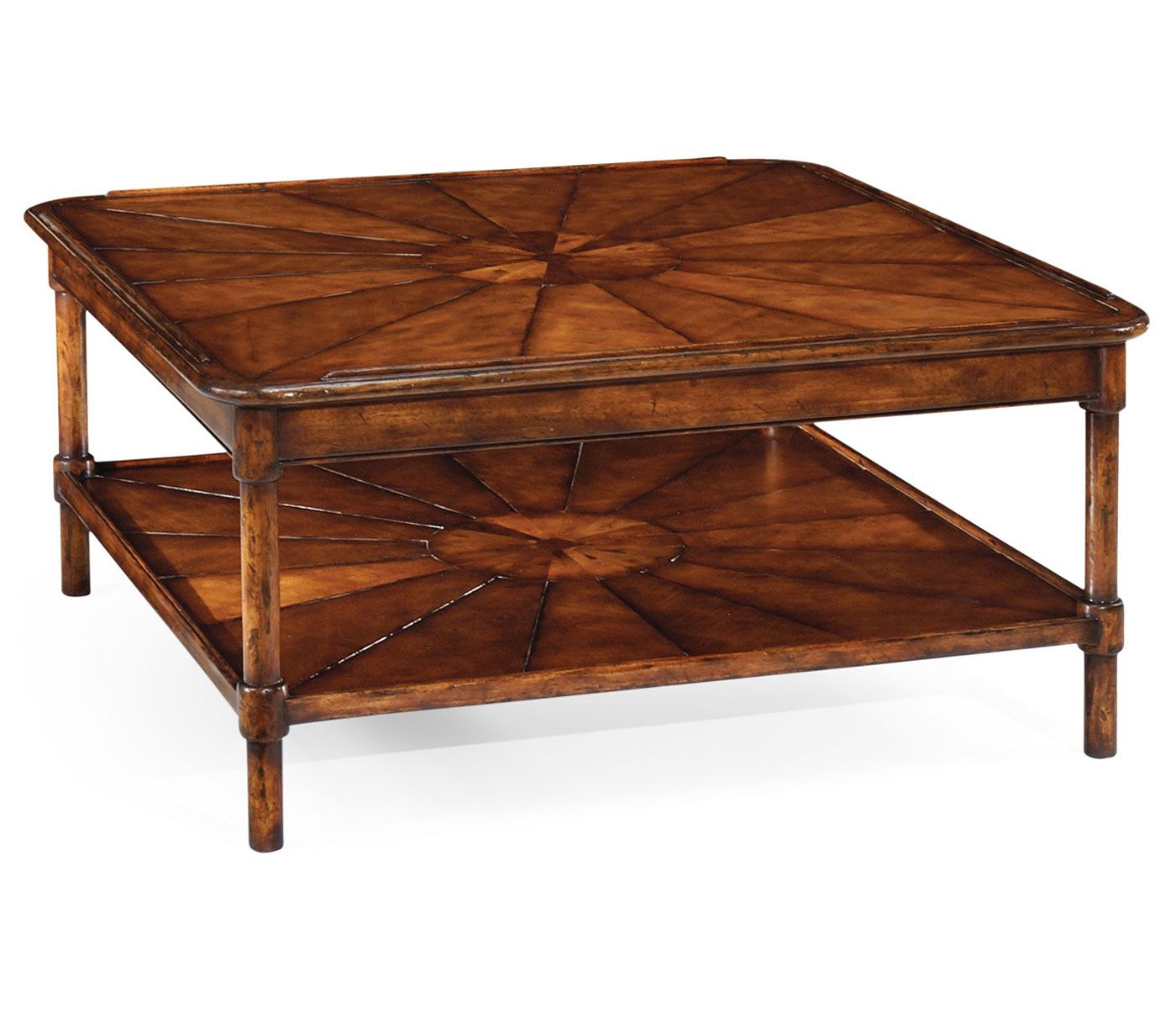 Square Rustic Walnut Coffee Table Regarding Hand Finished Walnut Coffee Tables (View 8 of 15)