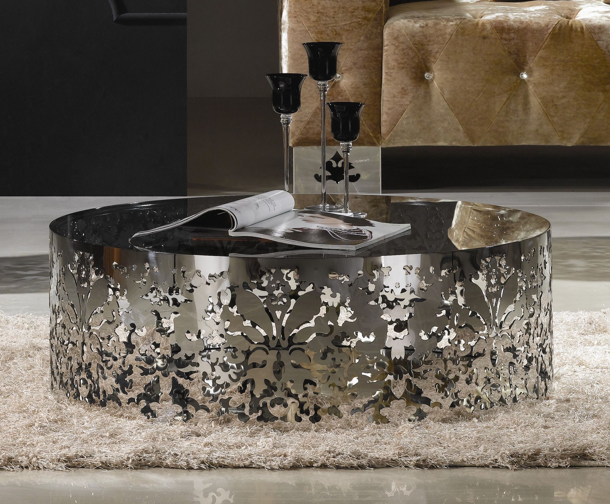 Stainless Steel Coffee Table With Glass Topdesigns Regarding Silver Stainless Steel Coffee Tables (View 13 of 15)