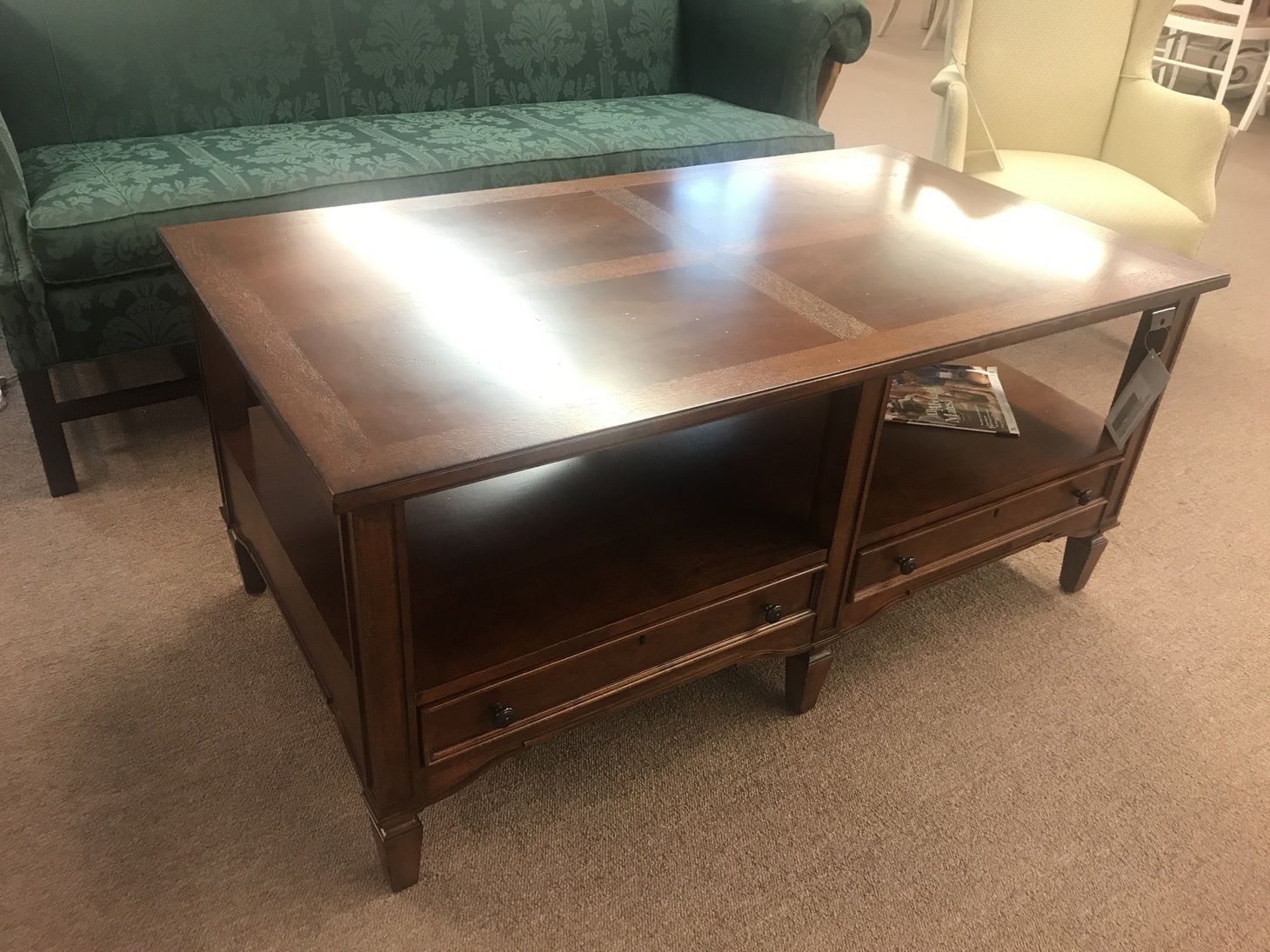 Stanley 2 Drawer Coffee Table | Delmarva Furniture Consignment Within 2 Drawer Oval Coffee Tables (View 5 of 15)