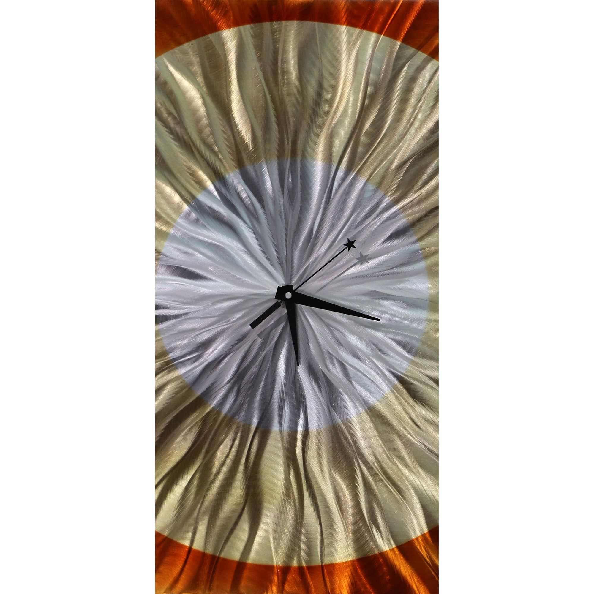 Statements2000 Metal Wall Clock Art Copper Gold Decor In Amber Dusk Wall Art (View 15 of 15)