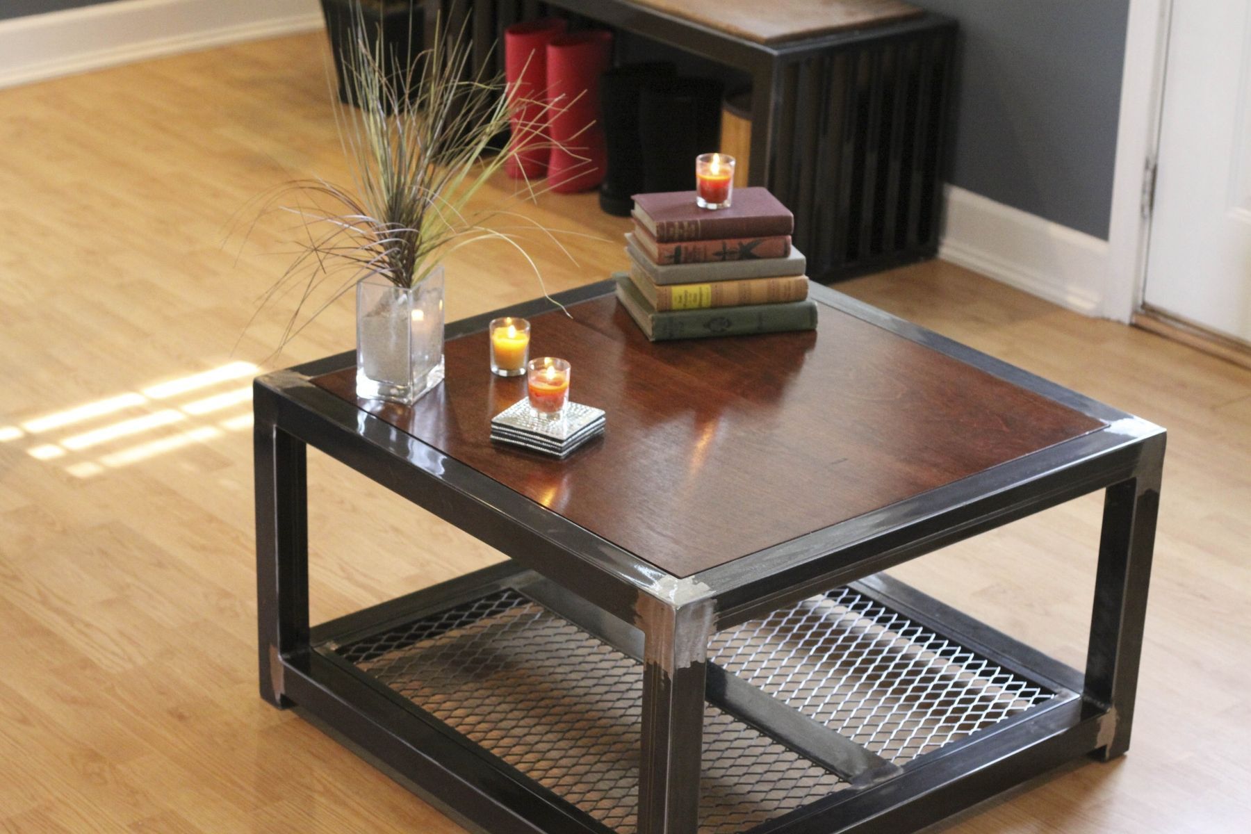 Steel And Wood Coffee Table | Welded Furniture, Coffee Regarding Brown Wood And Steel Plate Coffee Tables (View 1 of 15)