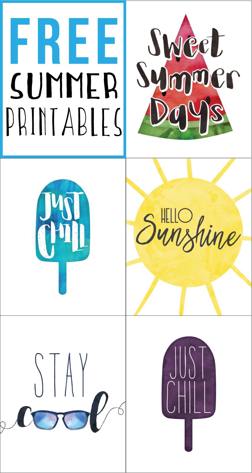 Summer Gallery Wall Printables  Free – Megan Alayne Intended For Summer Wall Art (View 15 of 15)