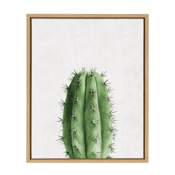 Sylvie Cactus Vertical Framed Canvas Wall Art, Natural 18 Throughout Natural Framed Art Prints (View 5 of 15)