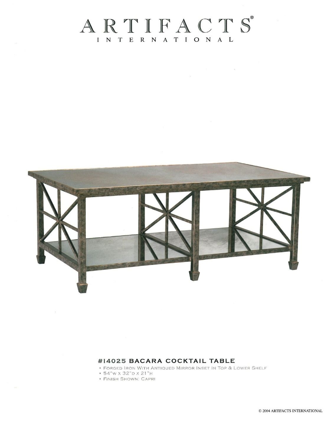 The Bacara Cocktail Table. Gorgeous Hand Forged Iron With Pertaining To Antique Mirror Cocktail Tables (Photo 12 of 15)