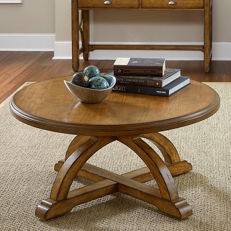 Town & Country Round Distressed Sandstone Coffee Table At For Square Weathered White Wood Coffee Tables (View 7 of 15)